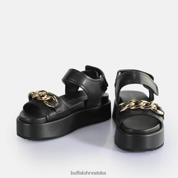 crno Buffalo noa poplun lanac sandale s platformom veganske |sandale TDD6T281